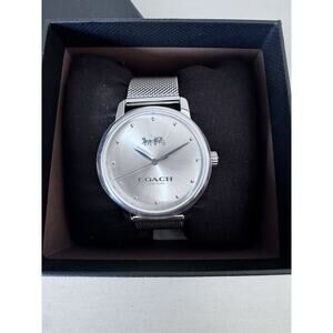 Coach 540048104 Grand Silver Dial Mesh Band Women's 36mm Watch
